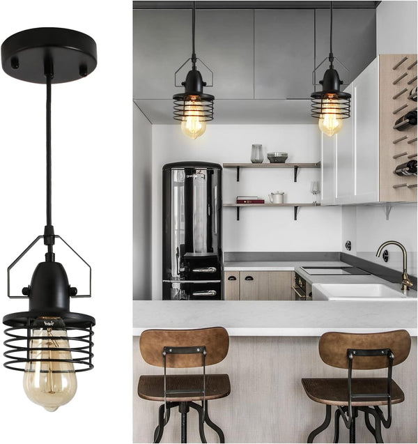 Industrial Black Pendant Light