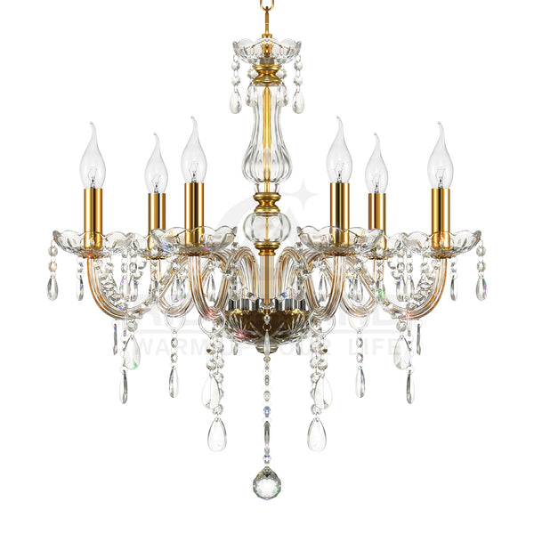 Crystal Chandelier 6 Lights K9 Crystal