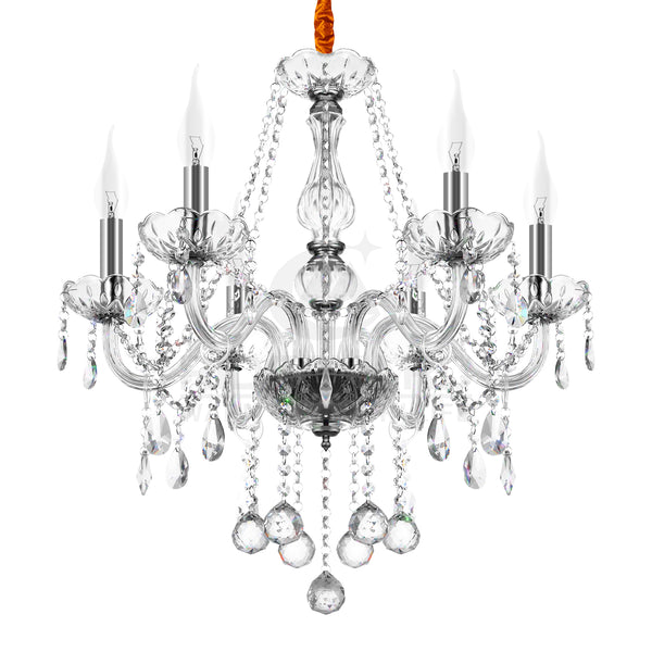 6 Heads K9 Crystal Chandelier Light